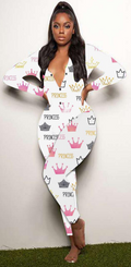 Princess, adult onesie, pajama, long sleeve and pant legs, royalty, crown, sexy, bodysuit