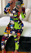 Rugrats 90s adult onesie, pajama, long sleeve and pant legs, sexy, bodysuit