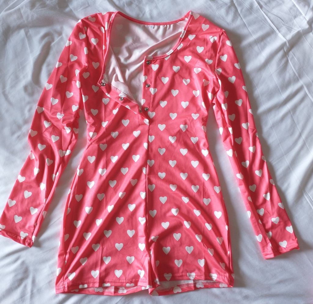Kiss Me Goodnight Adult Pajama Onesie