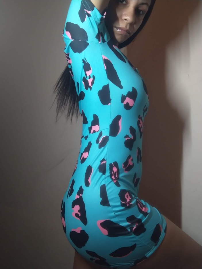 Blue Cheetah Print Adult Onesie Pajama